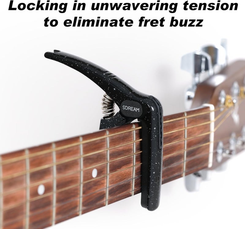 SDREAM Guitar Capo For 6-String Electric and Acoustic Guitars (Black) - Image 3
